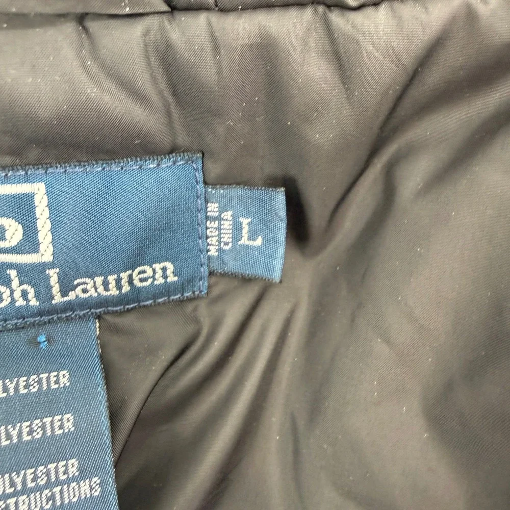 Polo Ralph Lauren Lotus Cars Patch Field Jacket Mens Large Black Hooded Parka